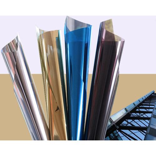 Window Privacy Film Sun Blocking Mirror Reflective Tint One Way Heat Control Vinyl Anti UV Window Stickers for Home and Office