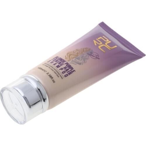 Purple Shampoo Removes Yellow Brassy Tones of Hair Neutralize Orange Green for Silver look Salon Home MOLF