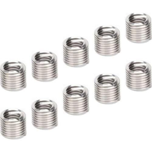 100Pcs M3x0.5x1D/1.5D/2D/2.5D/3D Thread Inserts Male Female Reducing Nut Repair Tool Stainless Steel Wire Fastener