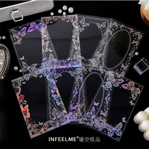 Transparent Card Series Ins Hand Account Decorative Collage Times Vintage Memo Notes Diary Journal Material Paper Stationery