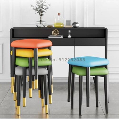 Nordic light luxury backrest dining chair household stackable dining table stool modern minimalist net red small chair makeup le