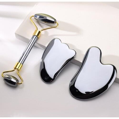 Terahertz Face Massager Roller Energy THz Guasha Stone Neck Skin Lifting Wrinkle Remover Gua Sha Board Scraper Beauty Care Tools