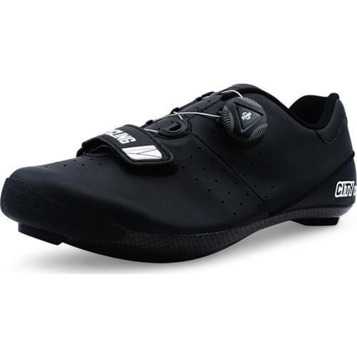 C2 City Cycling Shoes Heat Moldable 3K Carbon Fiber Road Bike Sneakers Buckle 1 Shoelaces Self-locking Thermoplastic Bicycle