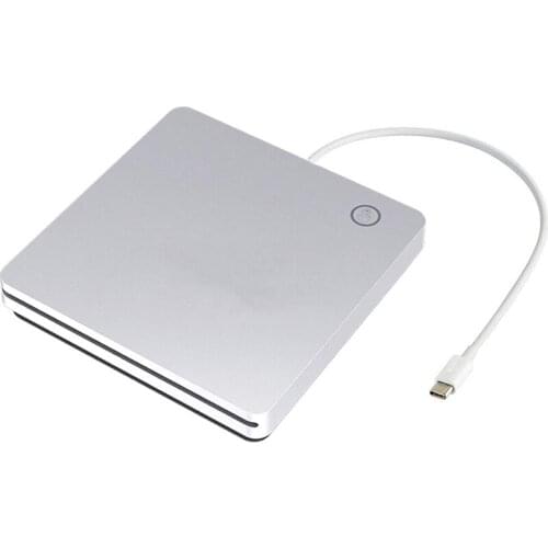 External USB C CD DVD Drive,Portable Type-C Smart Contact Button Slot-In CD DVD Burner Player Writer for Desktop(Silver)