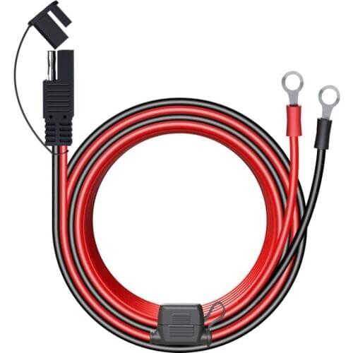 10 ft. 14 AWG 12-24V Ring Terminal SAE to O Ring Connecters Extension Cord for Battery Charger/Maintainer