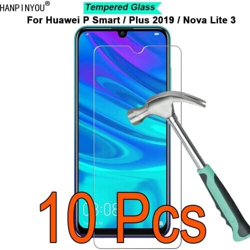 10 Pcs/Lot For Huawei P Smart / Plus 2019 / Nova Lite 3 9H Hardness 2.5D Toughened Tempered Glass Film Screen Protector