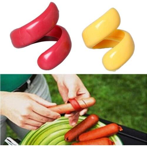 2 Pcs/set Plastic Manual Fancy Sausage Cutter Spiral Barbecue Hot Dogs Slicer Set Food Cutting Machine Barbecue Tools