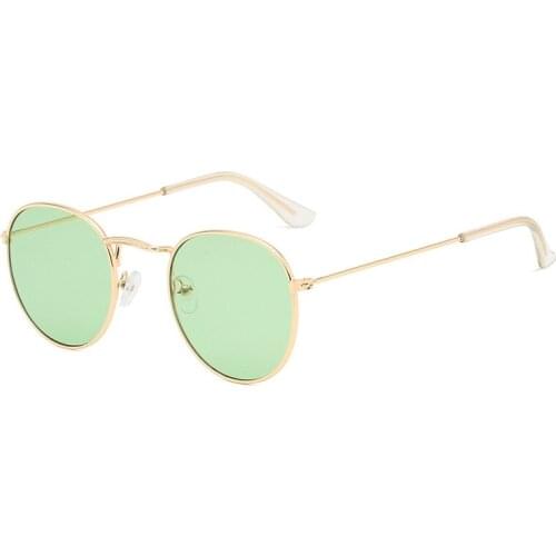 2021 Retro Sunglasses Trendy All-match Color Film Sunglasses Fashion Round Frame Eyeglasses Plain White Foot Cover очки