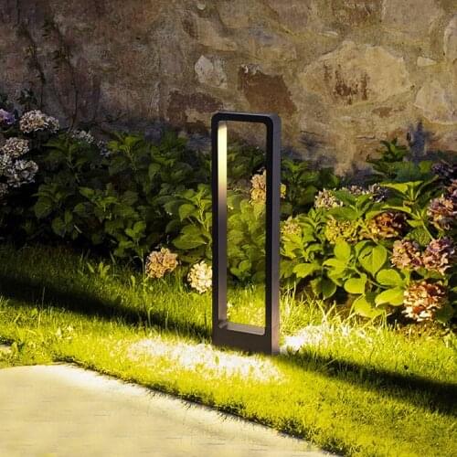 30/60CM Garden Pathway Light Outdoor Post Lawn Lamp Aluminum Waterproof Landscape Decor Bollards Lamp Villa Backyard Pillar Lamp