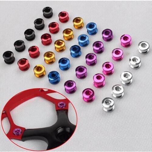 5Pcs Aluminium All Bicycle Disc Screw Bicycle Bike Chain Wheel Crankset Disc Screw Rotor Fixing Screws Bicycle Accessories