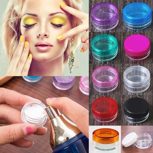 50Pcs/Set 3g 5g Plastic Cream Makeup Transparent Empty Cosmetic Jar Storage Bottle Boxes Container Organizer Portable Sample Jar