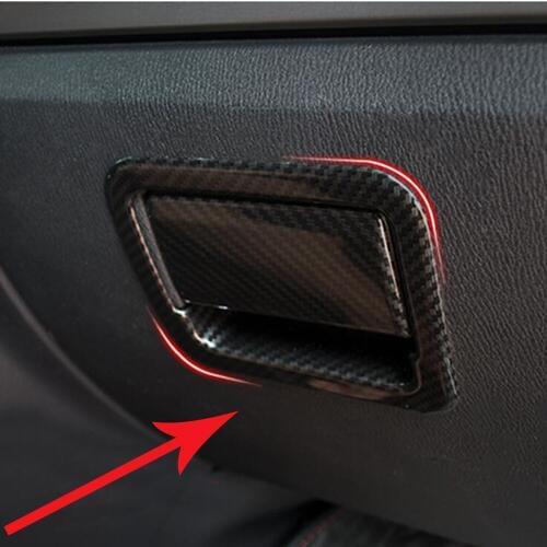 Carbon-Fiber-Interior-Storage-Box-Handle-Cover-Trim-For-Mazda-3-Axela-2017 2018