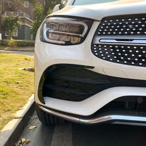 Carmonsons for Mercedes Benz GLC Class GLC260 GLC300 2020+ Front Bumper Stickers ABS Trim Accessories Car Styling