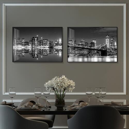 Black White Canvas Painting World City Landscape Paris London New York Poster Prints Nordic Style Wall Art Picture Home Decor