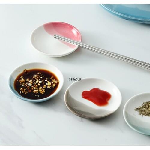 European Ceramic Saucer Sauce Plate Dessert Side Dish Kitchen Tableware Restaurant UtensilsTaste Dish