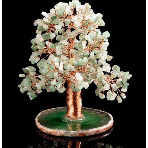 Crystal Fortune Tree fortune tree agate piece bottom money tree pure handmade craft Gifts Office Ornaments Feng shui home