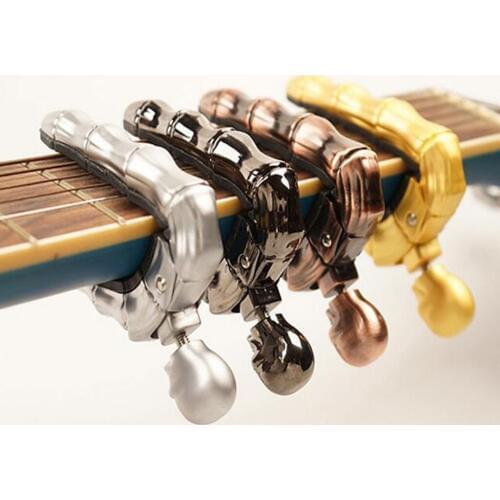 Alloy Guitar Capo Skull Knob Design, for Electric Classical Acoustic Guitar Bass Ukulele
