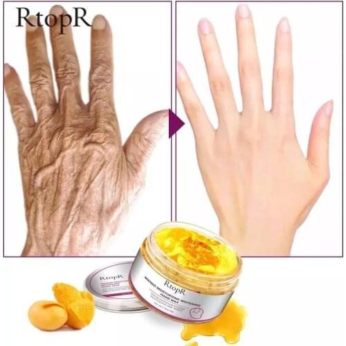 Mango Hand Mask Wax Whitening Moisturize Anti-Aging Dark Yellow Thick Cuticle Exfoliating Filming Hand Skin Care Cream 50g