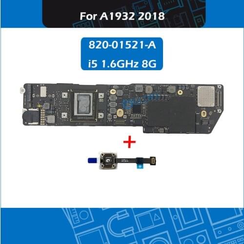 A1932 Logic board i5 1.6GHz 8GB 128GB 820-01521-A For Macbook Air 13" A1932 Motherboard with Fingerprint 2018