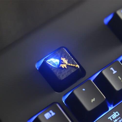 Mechanical Keyboard Keycaps Keystone 1 PC 3D Relief Game Personality Zinc Aluminum Alloy Metal R4 height for Cherry MX Switch