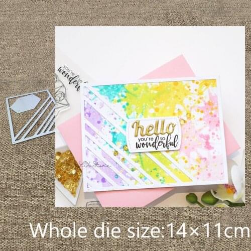 XLDesign Craft Metal Cutting Dies stencil mold Diagonal frame decoraiton scrapbook Album Paper Card Craft Embossing die cuts