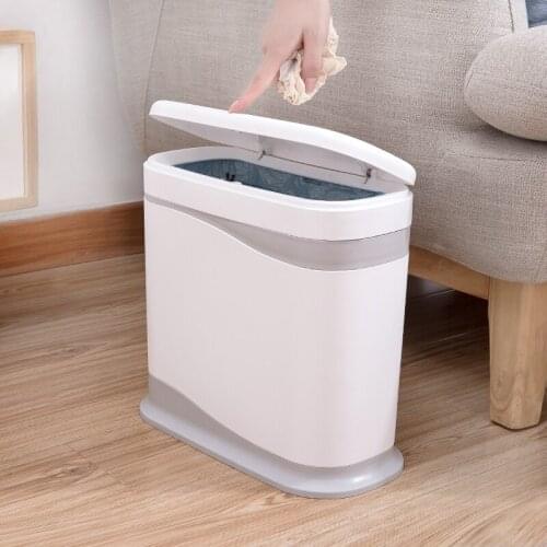 Trash Can Touch Dustbin Sensor Waste Bin Home Rubbish Can For Bedroom Kitchen Bathroom Garbage Multi-purpose Trash Storage Box