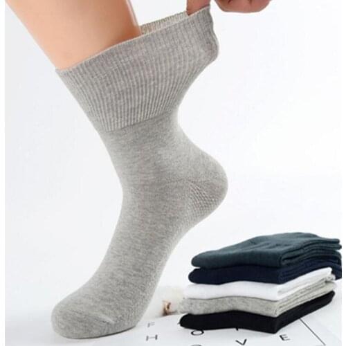 4 Pairs / Lot Diabetic Socks Prevent Varicose Veins Socks for Diabetes Hypertensive Patients Bamboo Cotton Material