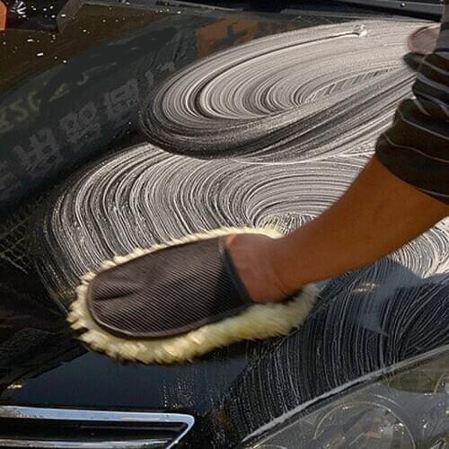 Car Washing Gloves Car Cleaning Car Brush Cleaner Soft Artificial Wool Car Styling Motorcycle Washer Care