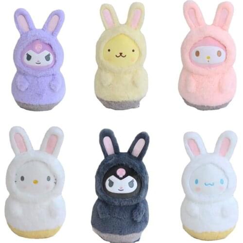 20Cm/Pcs Cinnamoroll Kuromi Sanrio Plush Hello Kittys My Melody Anime Cartoon Cute Dolls Toys For Girls Kids Toys Birthday Gift
