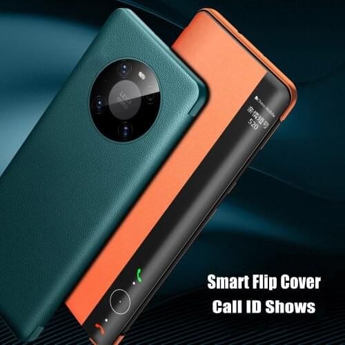 Luxury Leather Flip Case for Huawei Mate 40 Pro+ Mate 40 Smart View Window Phone Back Cover for P40 Pro+ P30 Protective Case
