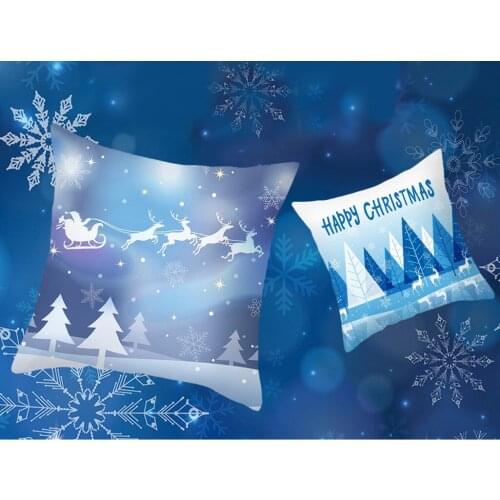 45*45cm Christmas Pillowcase Christmas Cushion Cover Sofa Pillow Covers Xmas Decorative New Year Decoration for Home Living Room