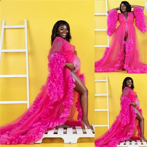 Rose Red Evening Dresses Maternity Dress for Photoshoot or Babyshower Custom Made Maternity Dress Photoshoot Prom Party Gowns