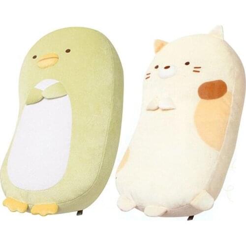 Cute Sumikko Gurashi Shirokuma Penguin Tonkatsu Neko Big Soft Plush Stuffed Long Cushion Pillows Doll Toy Kids Gifts 50cm