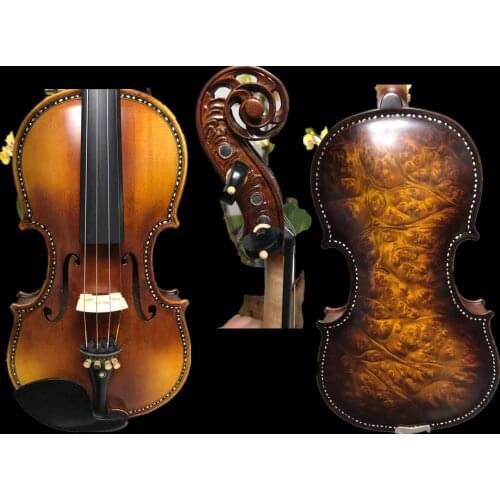 Strad style SONG master birds eye maple wood 4/4 violin,mellow and elegant sound #14634