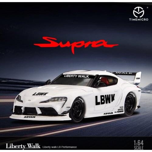 TimeMicro 1:64 Toyota Supra A90 LBWK White Refit Simulation Model Car