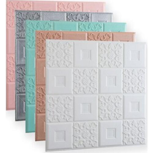 [TB04]Waterproof self-adhesive 3d solid wall stickers ceiling ceiling decoration background wall soft package wallpaper foam bri