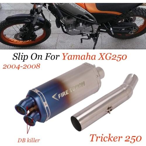 Slip On For Yamaha Tricker XG250 XT250 Motorcycle Exhaust System Muffler Escape Modified Contact Middle Pipe Adapter Connect