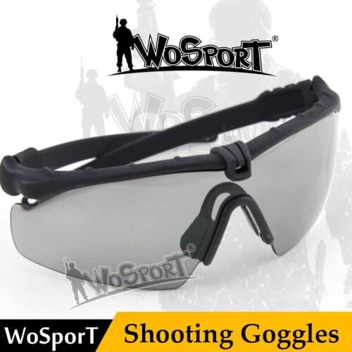 Wosport men sport Tactical Military Glasses Army Eyewear Shooting Polarized Ballistic Goggles With Helmet For Wargame