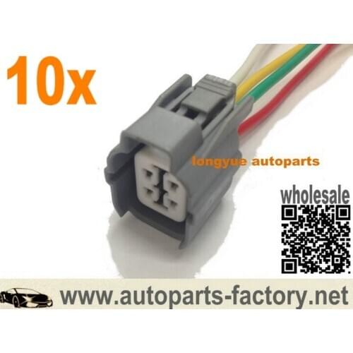 10pcs 4 Way O2 Oxygen Sensor Female Connector Pigtail for Honda
