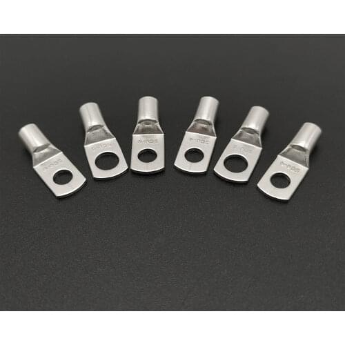 10PCS Tinned Copper Lugs Ring Crimp Terminal Wire Welding Cable Connector Suit SC16-6 SC25-8 SC35-8