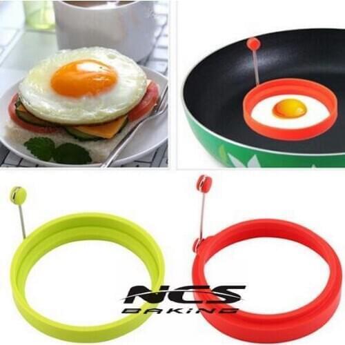 200pcs/lot, Creative Round Shape Silicone Omelette Shaper Egg Fried Frying Pancake Cooking Mould,free shipping