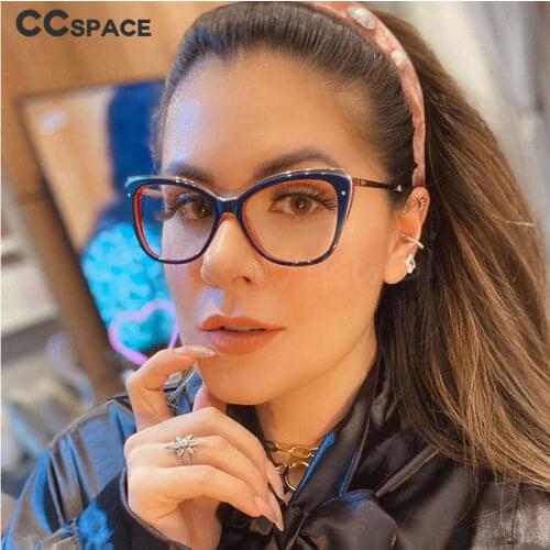 48168 Square Plastic Titanium Anti-Blue Light Glasses Frames Ultralight Cat Eye Men Women Optical Fashion Computer Eyeglasses