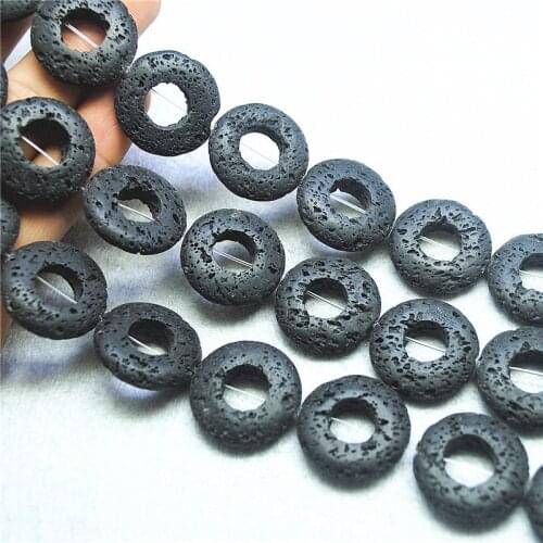 13PCS Nature Black Lava Stone Loose Beads DIY Jewelry Accessories Round Shape 30MM Volcano Burning Mountain FREE SHIPPING