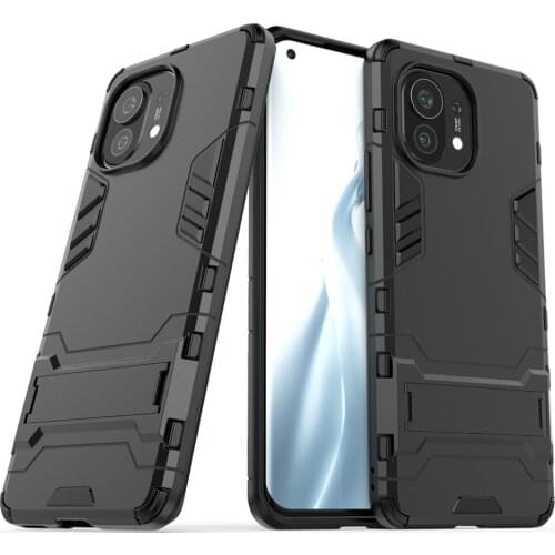 Kickstand Case for Xiaomi Mi 11 11X Pro Ultra Lite Cases Shockproof Armor TPU + PC Tough Cover For Mi11 11Pro 11Lite 11i Coque