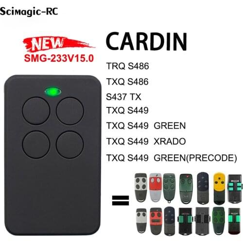 Cardin S449 S486 S437 Garage Door Opener Remote Control Duplicator QZ2 QZ4 S476 TX2 TX4 Cardin Gate Controller 433MHz 433.92 MHz