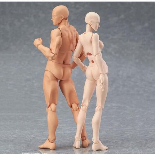 13cm Action Figure Toys Artist Movable Male Female Joint figure PVC Body Figures Model Mannequin Art Sketch Draw Figurine