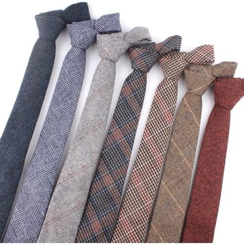 Wool Neck Ties Groom Necktie For Wedding Party Boys Girls Tie Woollen Necktie For Men Women Neck Wear Mens Plaid Ties Gravatas