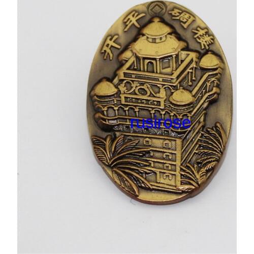 Famous tourist attractions tourism souvenirs customized, architectural badge brooch customization