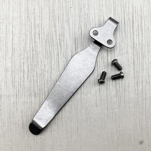TC4 Titanium Alloy Deep Carry Pocket Clips DIY Folding Knife Cutters Waist Clamp with 3 Screws set Outdoor Gear Accessories