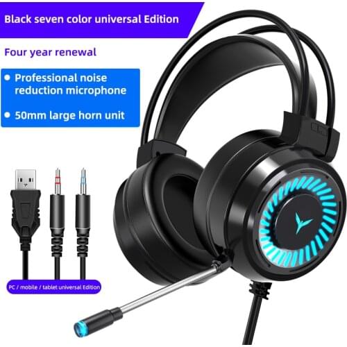 Computer Headset Gaming Desktop Notebook Wired With Microphone Mobile Phone Universal Wireless Bluetooth 7.1 Channel Single Hole